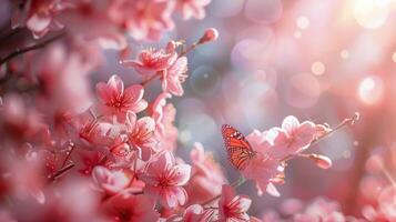 Butterfly Sitting on Flower photo