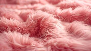 Close Up of Pink Furry Material photo