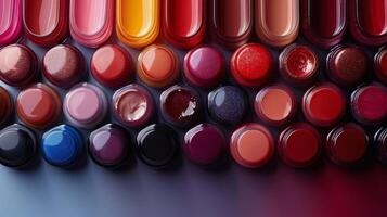 Row of Lipsticks Against Wall photo