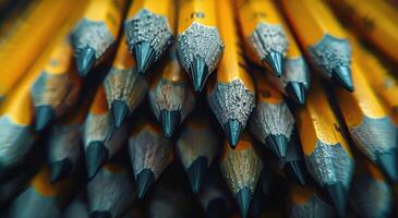 Close Up of a Bunch of Pencils photo