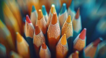 Group of Pencils Stacked Together photo