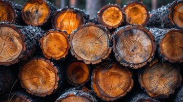 Stack of Cut Logs photo
