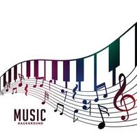 piano y musical notas acorde antecedentes vector