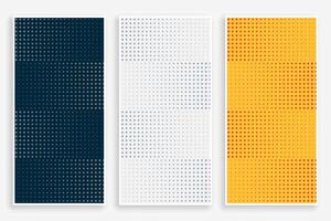 abstract halftone empty banners set vector