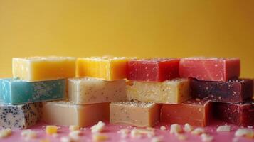 Close Up of Various Types of Soaps photo