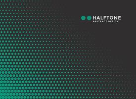 abstract black and green halftone banner vector