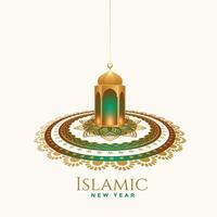 islamic new year celebration background islamic design vector