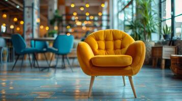 Yellow Chair in Room photo