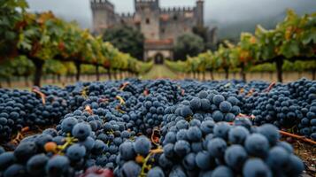 Grapes Growing in Field photo
