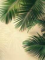 Palm Tree Shadow on Wall photo
