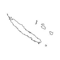 Caledonia map icon vector