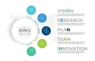 infographic circular template vector
