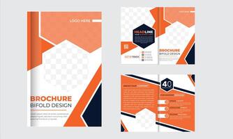 Corporate business presentation guide brochure template, Annual report, minimalist flat geometric business brochure design template, A4 size. vector