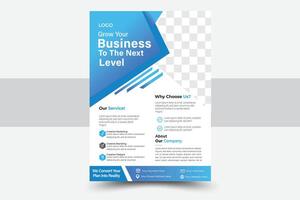 Modern Business Flyer Design, Two Color, Template, A4 Size vector