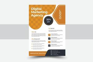 Modern Business Flyer Design, Two Color, Template, A4 Size vector