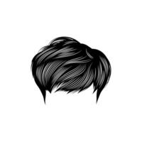 Woman's pixie hair detail for graphic resource vector