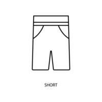 short concept line icon. Simple element illustration. short concept outline symbol design. vector