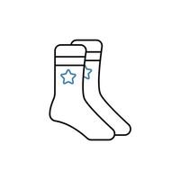 socks concept line icon. Simple element illustration. socks concept outline symbol design. vector