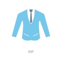 suit concept line icon. Simple element illustration. suit shirt concept outline symbol design. vector