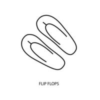 flip flops concept line icon. Simple element illustration. flip flops concept outline symbol design. vector
