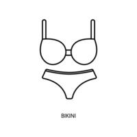 bikini concept line icon. Simple element illustration. bikini concept outline symbol design. vector
