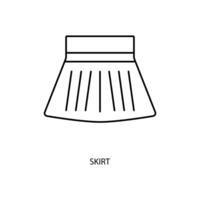 skirt concept line icon. Simple element illustration. skirt concept outline symbol design. vector