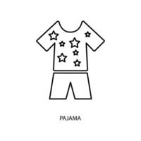 pajama concept line icon. Simple element illustration. pajama concept outline symbol design. vector