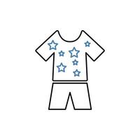 pajama concept line icon. Simple element illustration. pajama concept outline symbol design. vector