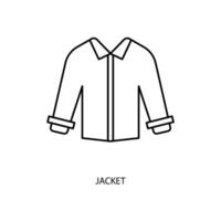 jacket concept line icon. Simple element illustration. jacket concept outline symbol design. vector