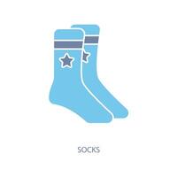 socks concept line icon. Simple element illustration. socks concept outline symbol design. vector