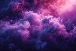 Vibrant Violet and Pink Smoke Clouds in Abstract Art photo