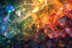 Vivid Abstract Background of Multicolored Zircon Dust Refraction photo