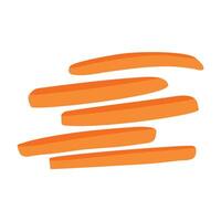 fresh Carrot Sliced Sticks Icon vector