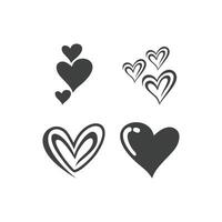 Love design element collection with creative style vector