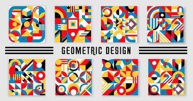 Abstract geometric patterns with minimal graphics vector