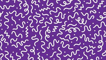 White purple squiggle line pattern with scribbles vector