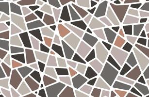 Mosaic pebble stone floor tile seamless pattern vector
