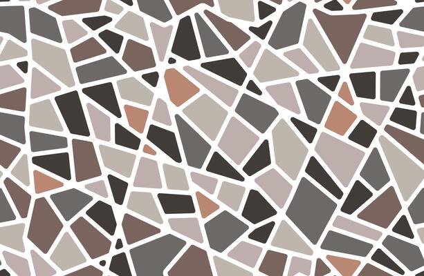 Mosaic pebble stone floor tile seamless pattern
