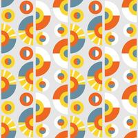 abstract colorful circle retro background pattern vector