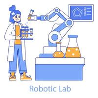 Robotic Lab concept. illustration. vector