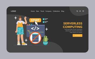 Serverless Computing concept. Flat illustration vector