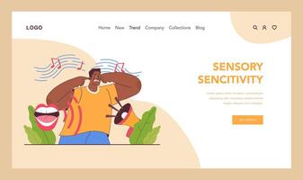 Neurodiversity web banner or landing page. Cognitive development vector