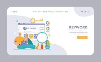 Website analysis web or landing. Conversion rate and traffic analysis vector