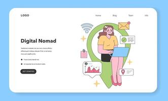 Flat illustration for remote team building vector