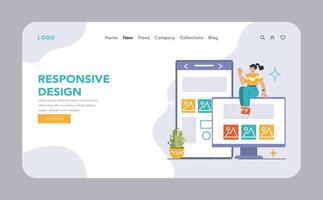Website Optimization set. Flat illustration. vector