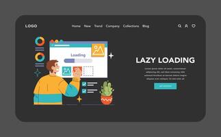 Website Optimization set. Flat illustration. vector