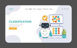 Data classification concept. Flat illustration vector