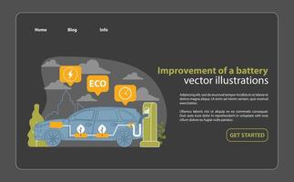 batería tecnología avance ilustración. esta capturas el progreso. vector