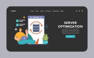 Website Optimization set. Flat illustration. vector