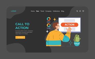 Website analysis dark or night mode web or landing. Conversion rate vector